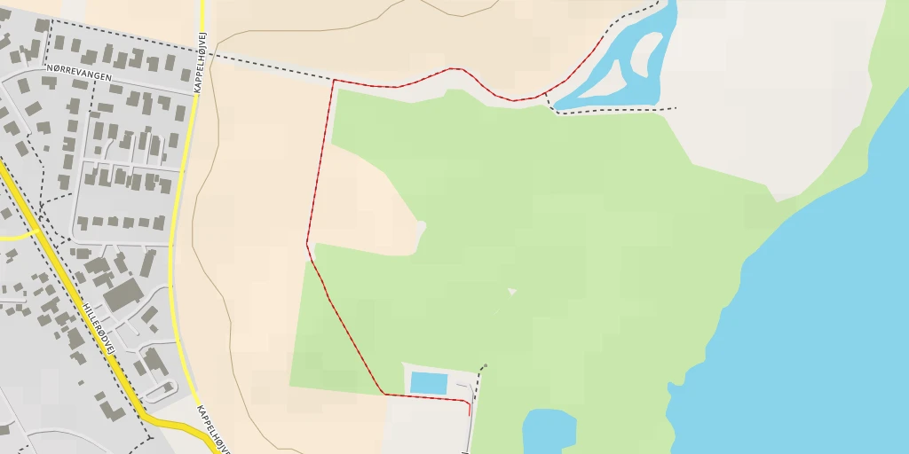 Map of the trail for Kappelhøjvej