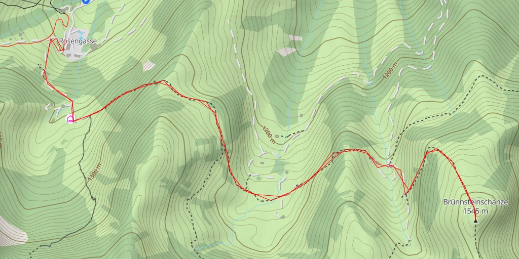 Map of the trail for Brünnsteinschanze