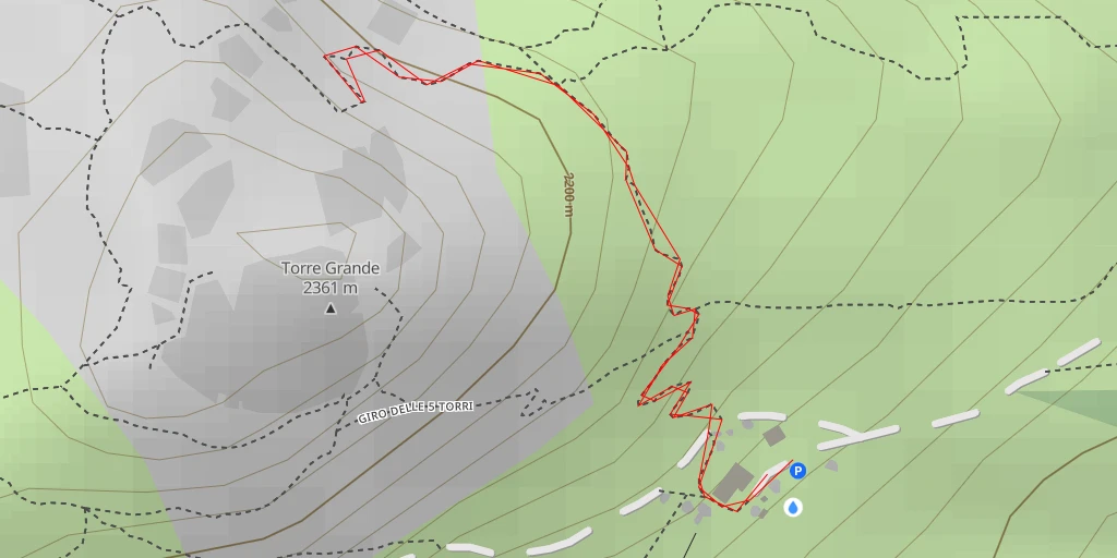 Map of the trail for Torre Lusy