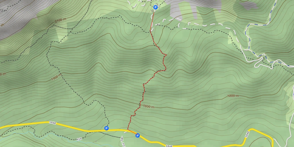 Map of the trail for Rifugio Angelo Dibona