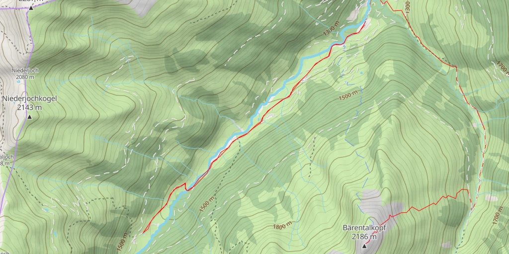 Carte de l'itinéraire :  Langer Grund - Langer Grund