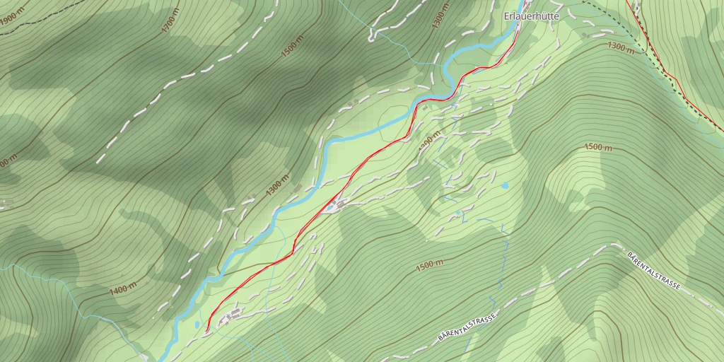 Map of the trail for Langer Grund - Langer Grund