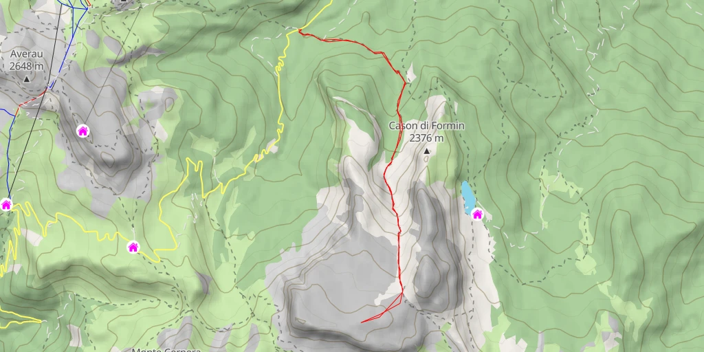 Map of the trail for IV° Bastione de Mondeval