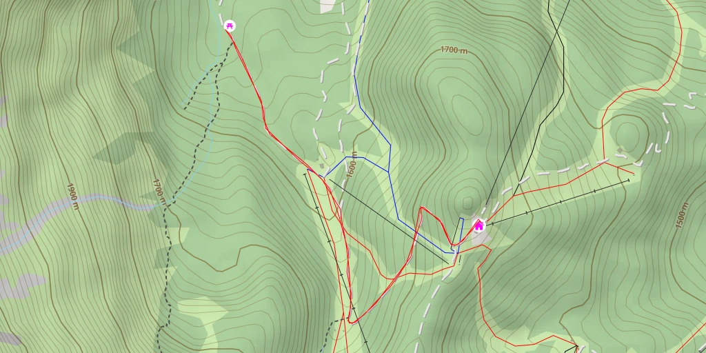 Map of the trail for Rifugio Pian del Crep