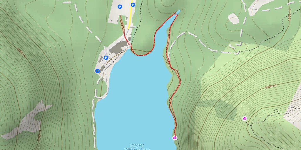 Carte de l'itinéraire :  Lago di Braies