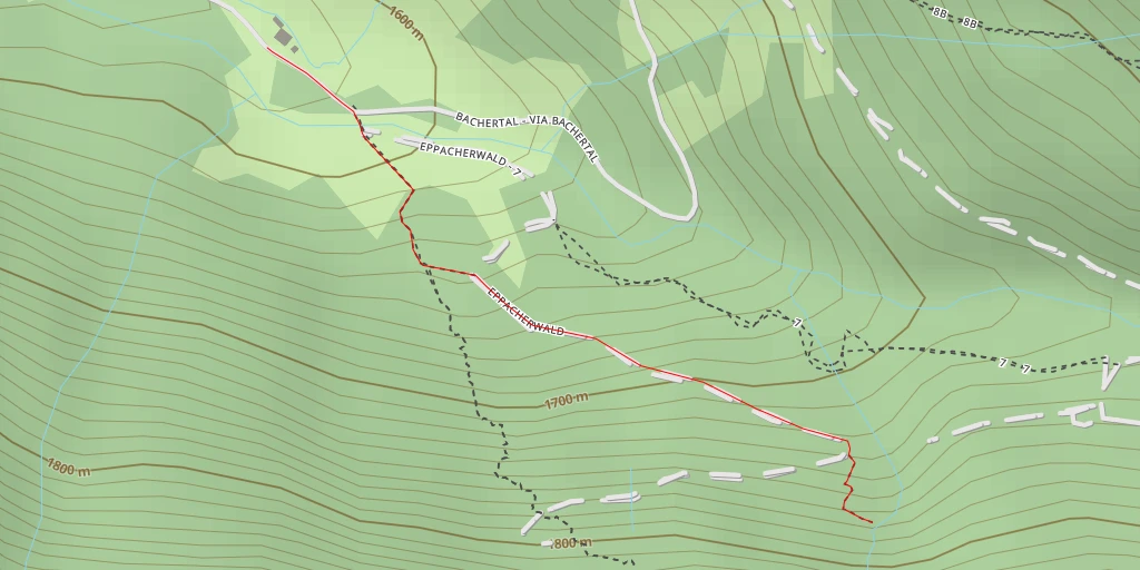 Map of the trail for Tristenbach Wasserfall - cascata Rio Covoni