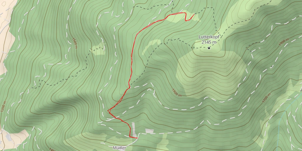 Map of the trail for Brunnerwiesen-Alm
