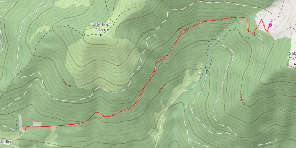 Map of the trail for Taistner  Vorderalm