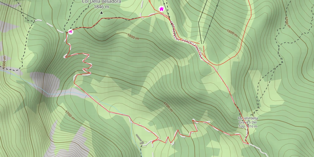 Carte de l'itinéraire :  Ristorante Su'n Paradis