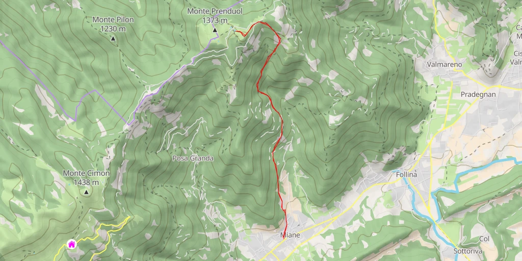 Map of the trail for Troi de Toni