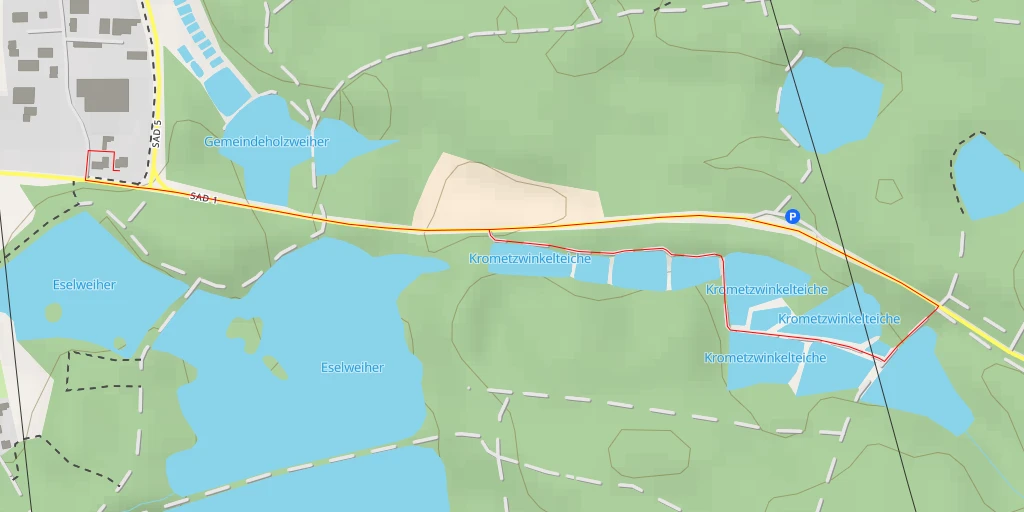 Map of the trail for Krometzwinkelteiche