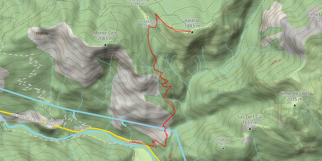 Map of the trail for Valaraz