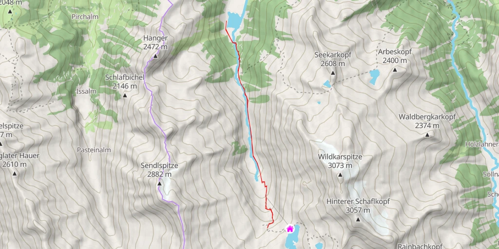 Carte de l'itinéraire :  Gletscherblick