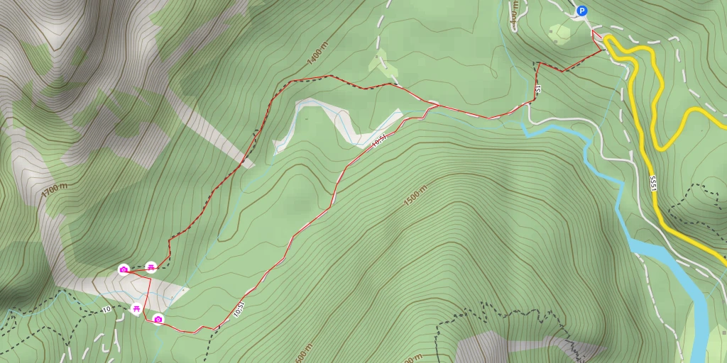 Carte de l'itinéraire :  Punto panoramico Cascate di Fanes