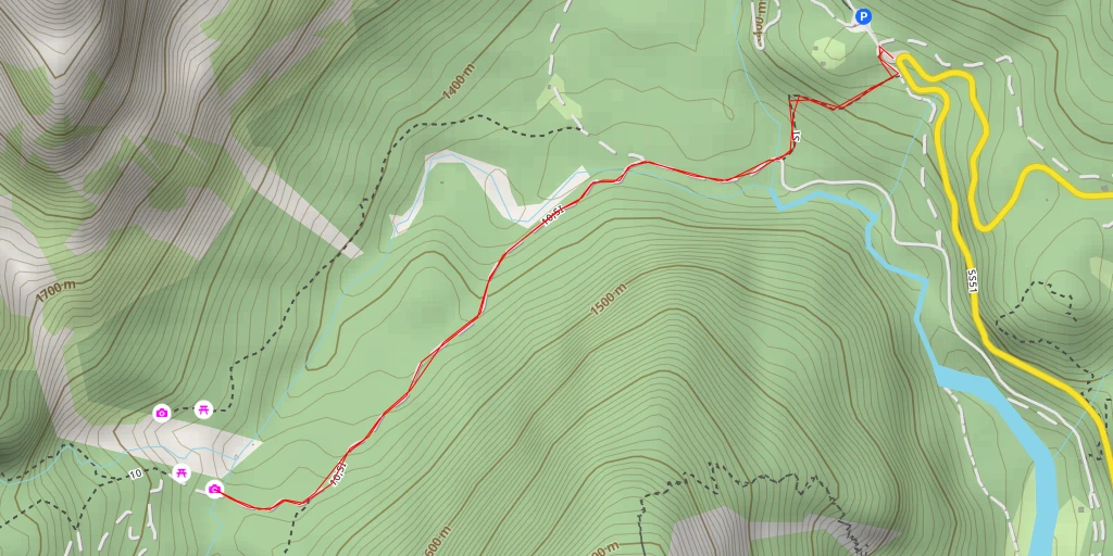 Map of the trail for Ponte Outo - Cortina d'Ampezzo