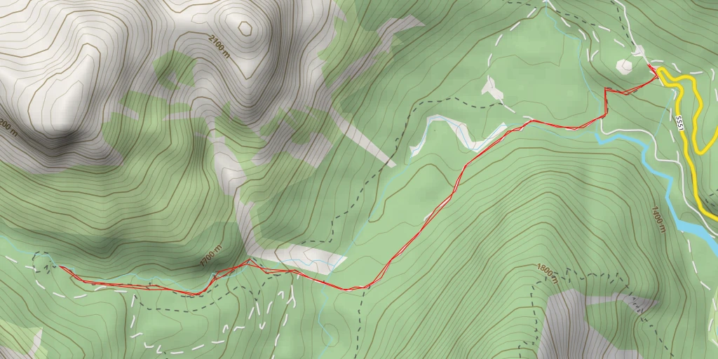 Map of the trail for Cascate Sbarco de Fanes