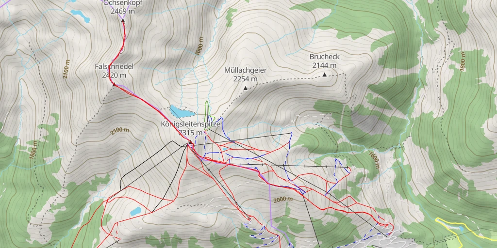 Map of the trail for Ochsenkopf