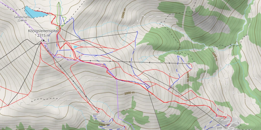 Map of the trail for Ochsenkopf Wanderweg