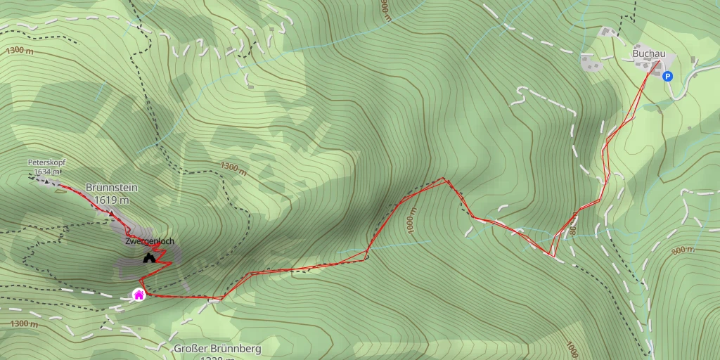 Map of the trail for Paulskopf