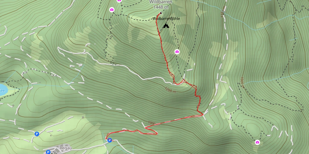 Map of the trail for Wildbarren