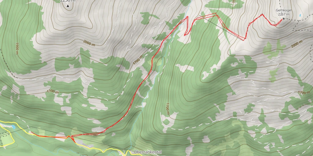 Map of the trail for Gernkogel