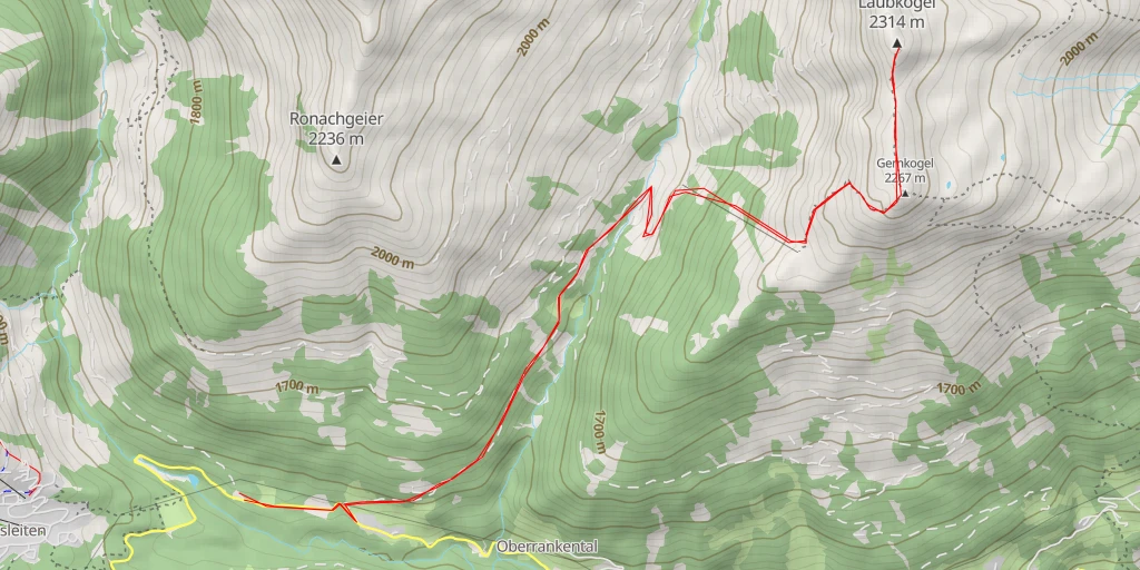 Map of the trail for Laubkogel