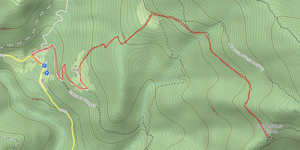 Map of the trail for Col de Salera