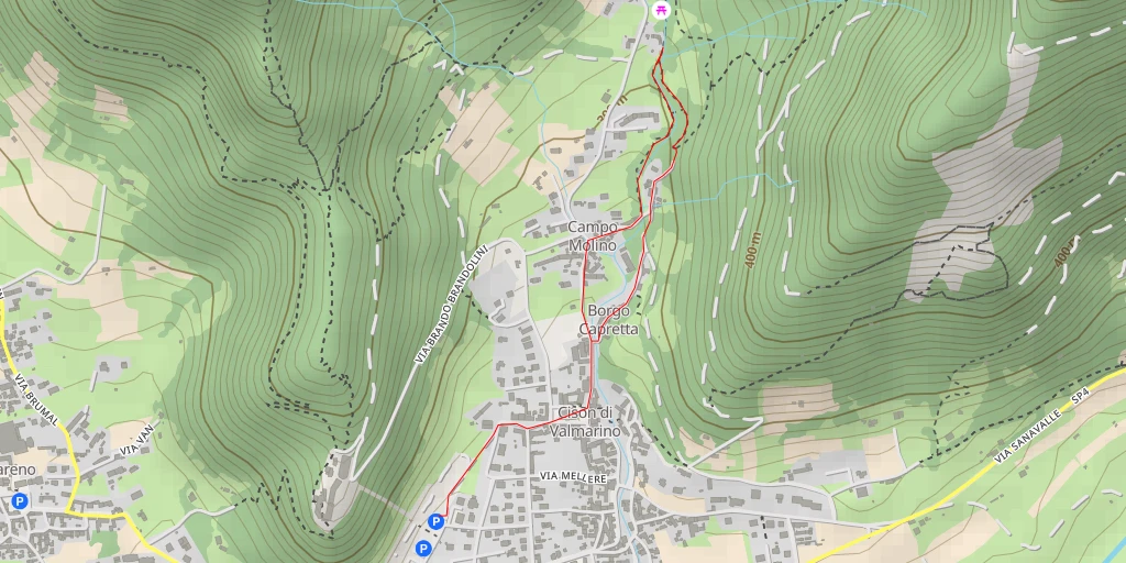 Map of the trail for 2a presa