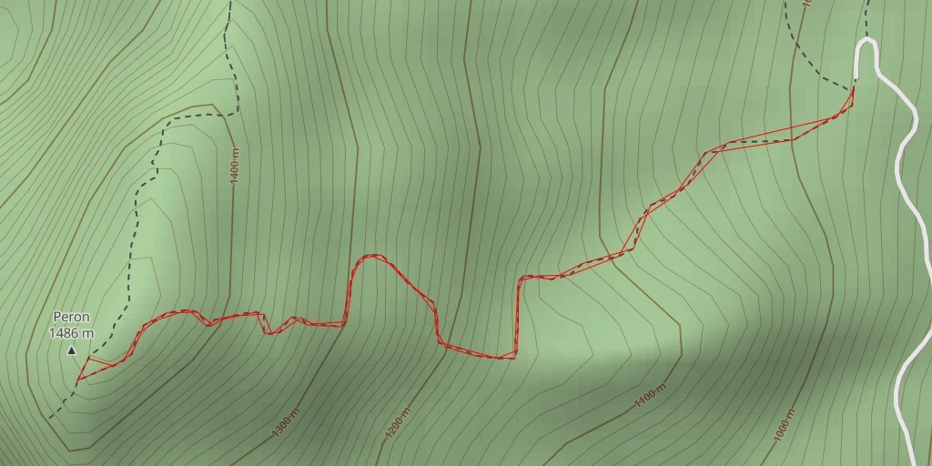 Map of the trail for Peron