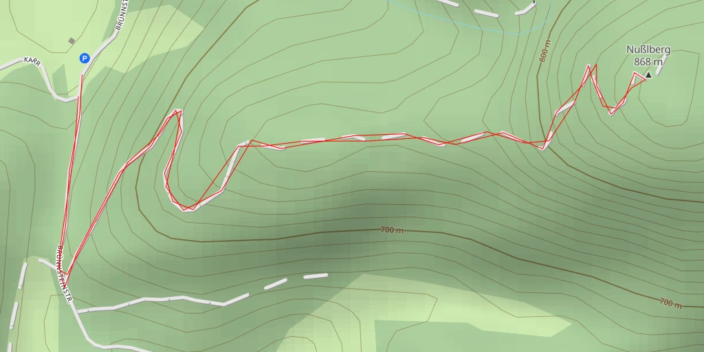 Map of the trail for Nußlberg