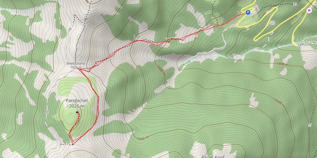 Map of the trail for Farnbichel