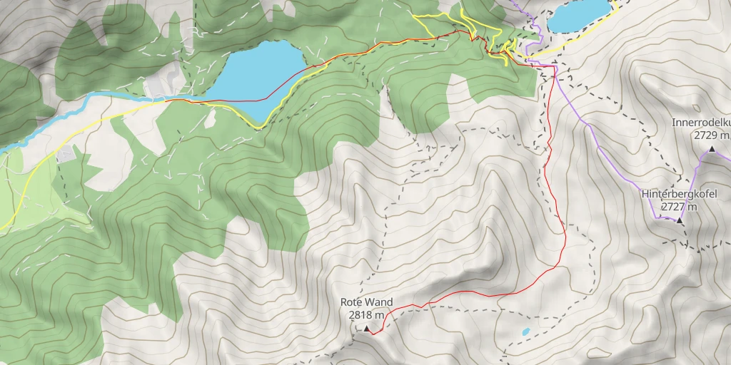 Map of the trail for Rote Wand depuis Antholz (Italie)