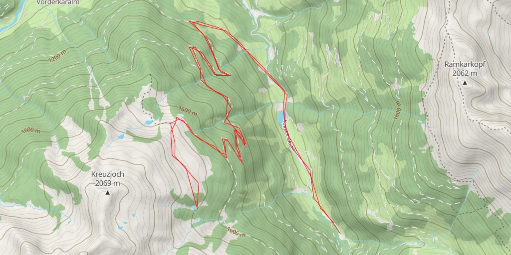 Carte de l'itinéraire :  Foissbachlacke