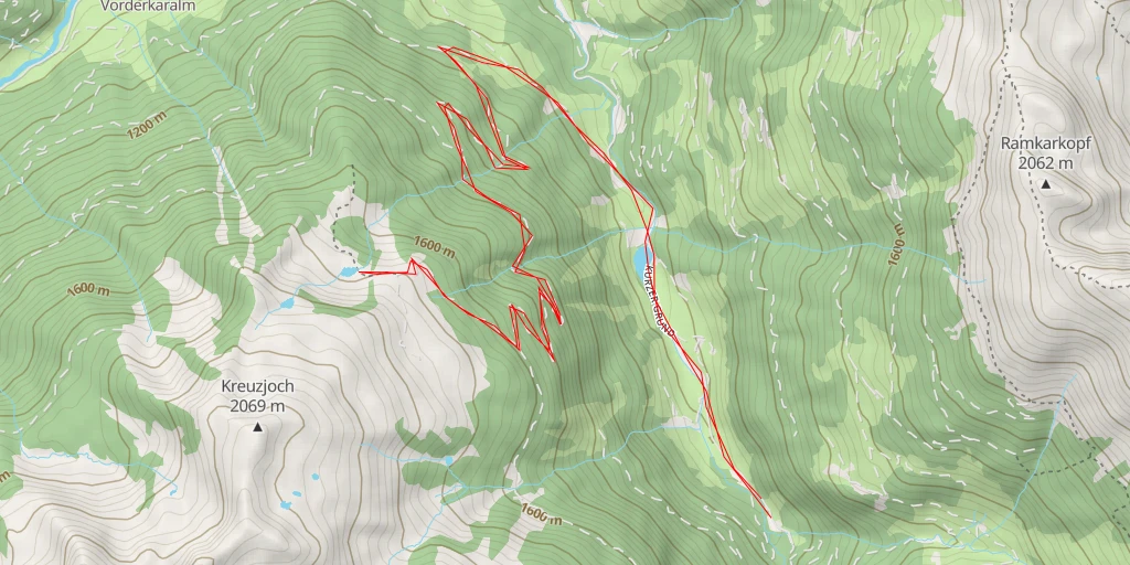 Map of the trail for Weithaglacke