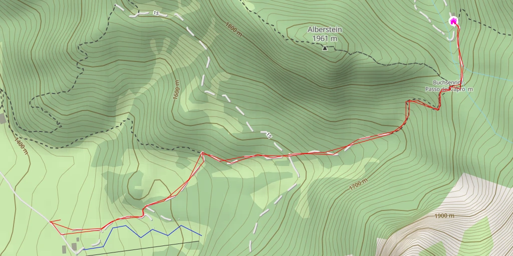Map of the trail for Putz Alm - Malga Putz
