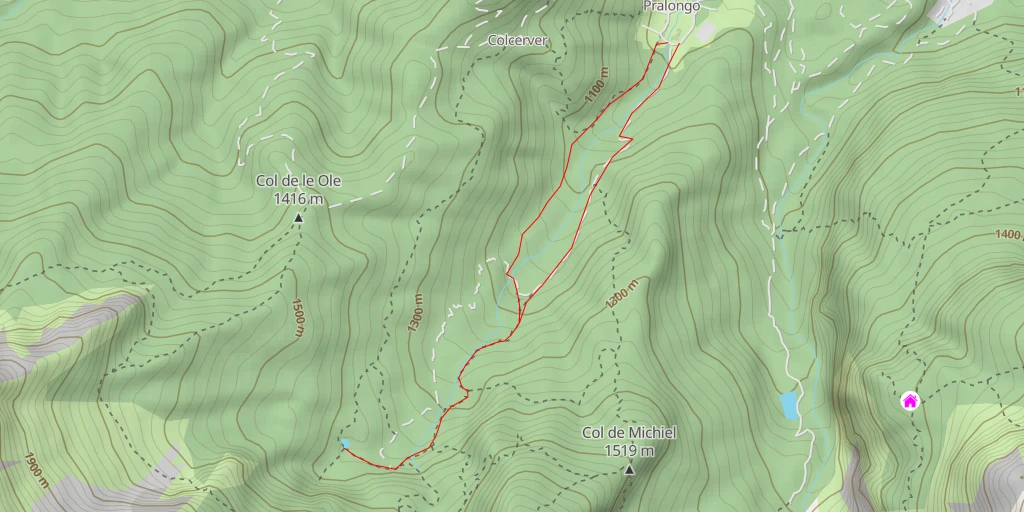 Map of the trail for El Vach