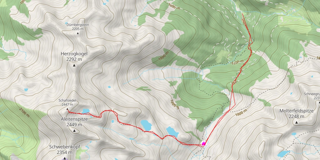 Map of the trail for Schafsiedel