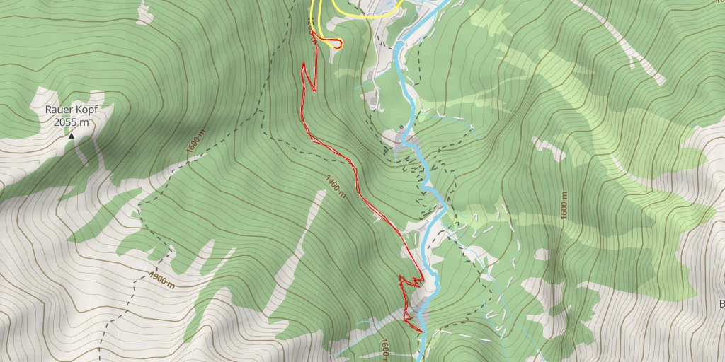 Map of the trail for Oberer Krimmler Wasserfall