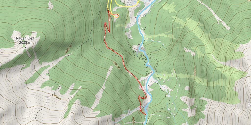 Map of the trail for Oberer Krimmler Wasserfall