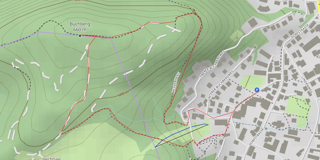 Map of the trail for Buchberg