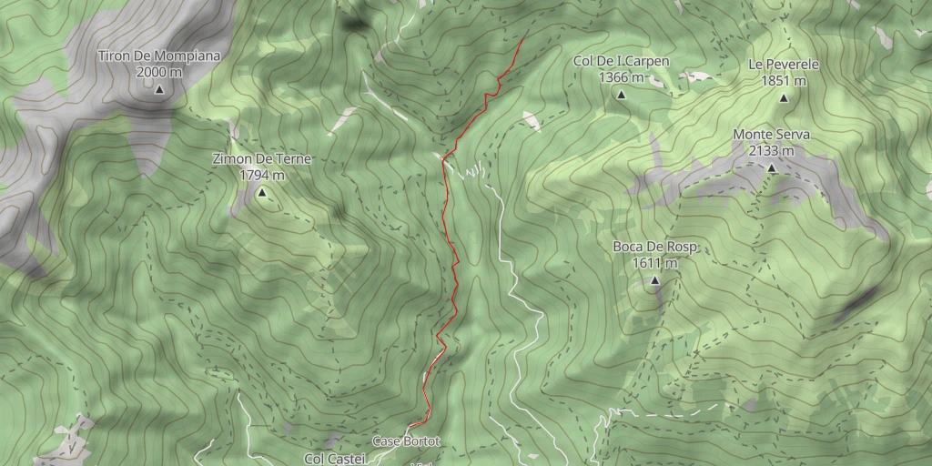 Map of the trail for Ponte del Mariano