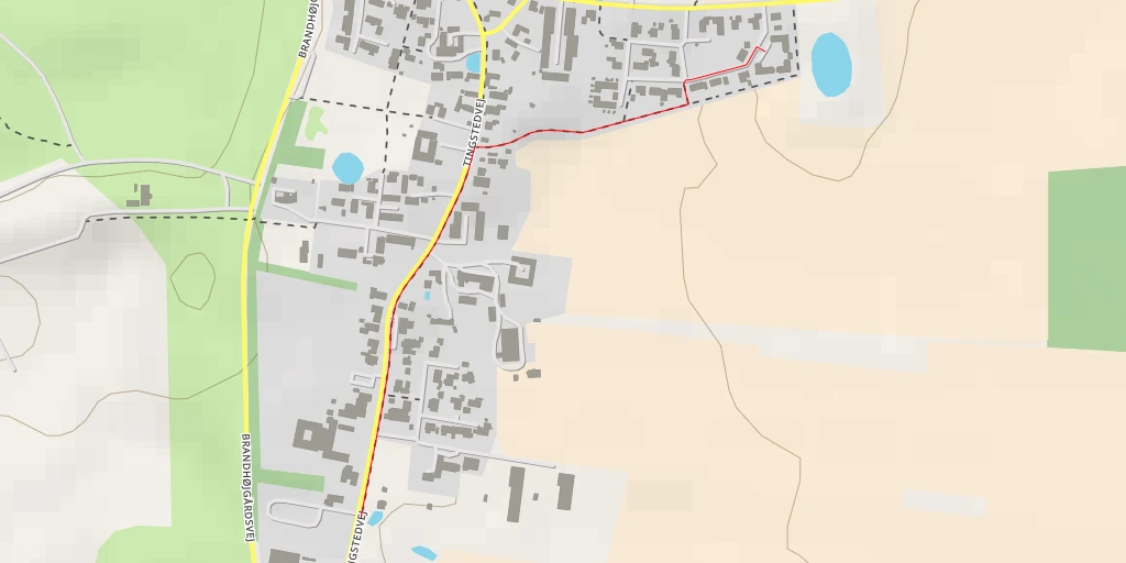 Map of the trail for Genforeningssten - Tingstedvej