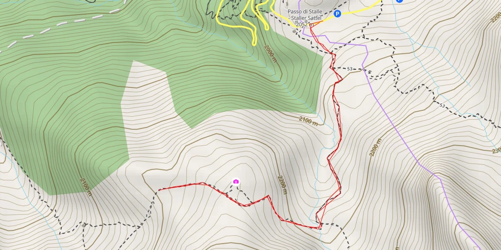 Map of the trail for 2-Seen-Blick