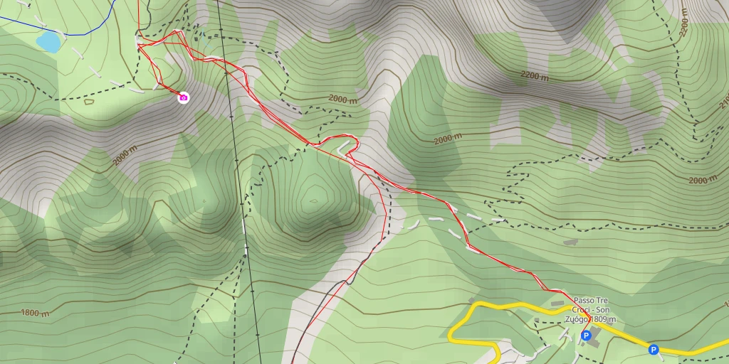 Carte de l'itinéraire :  Son Forca - Cortina d'Ampezzo