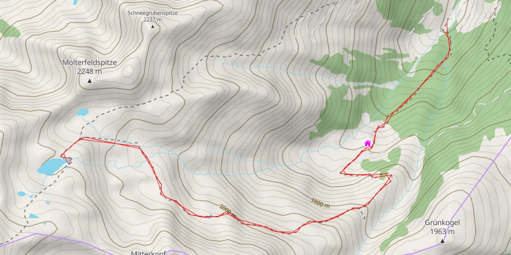 Map of the trail for Nadernachjoch - Ronach