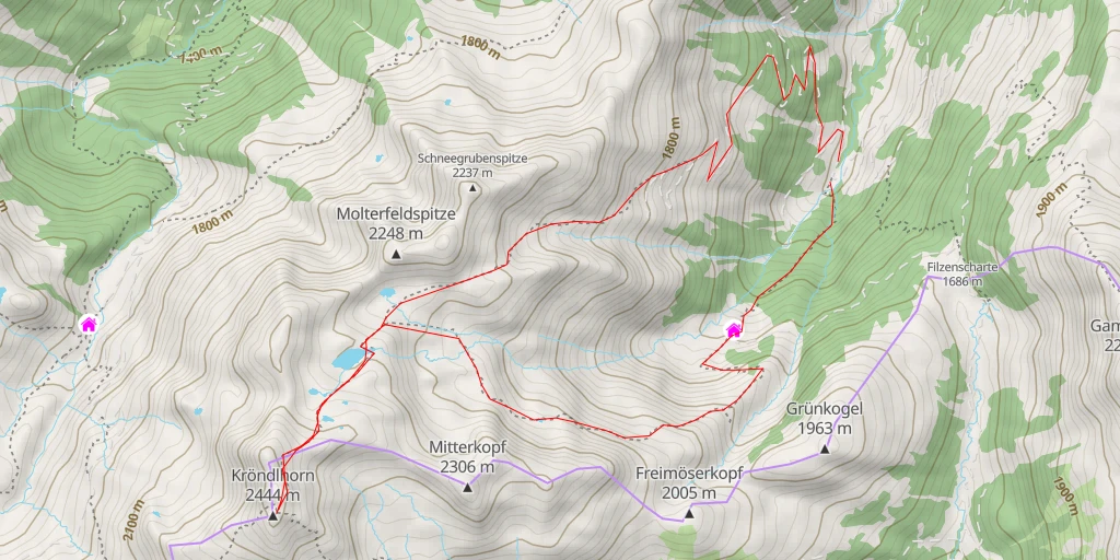 Carte de l'itinéraire :  Kröndlhorn