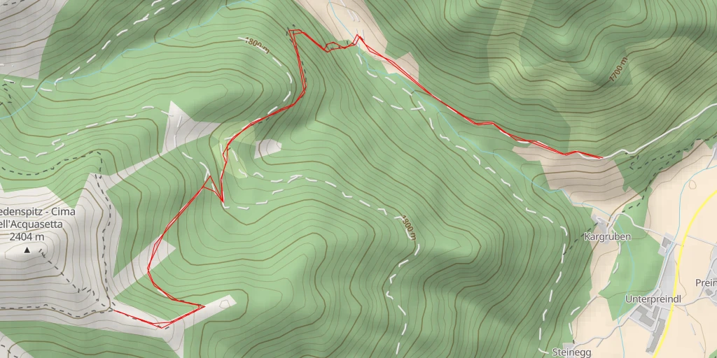 Map of the trail for Dolomitenblick