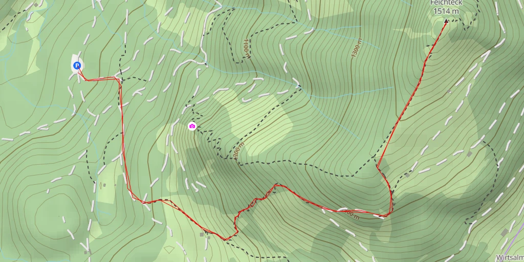 Map of the trail for Feichteck