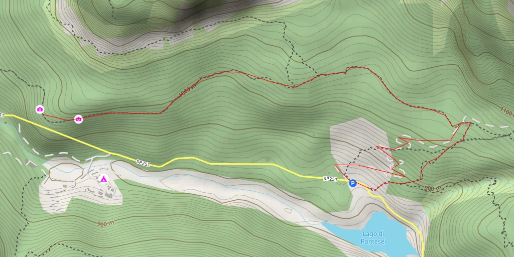 Map of the trail for Val di Zoldo