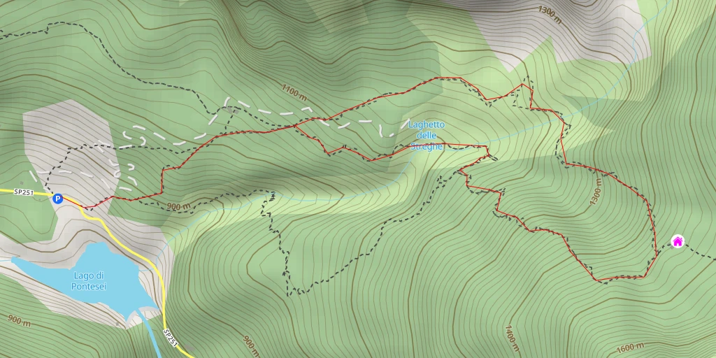 Carte de l'itinéraire :  Rifugio Casèra Bosconero